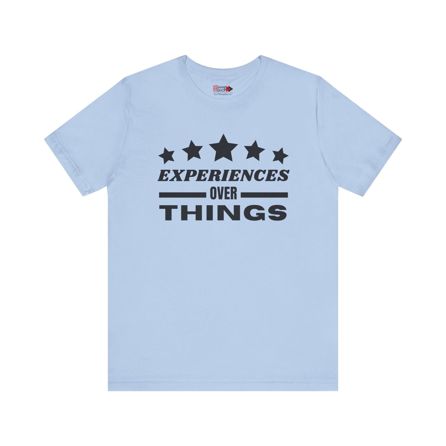 "Experiences Over Things" Unisex Jersey SS Tee