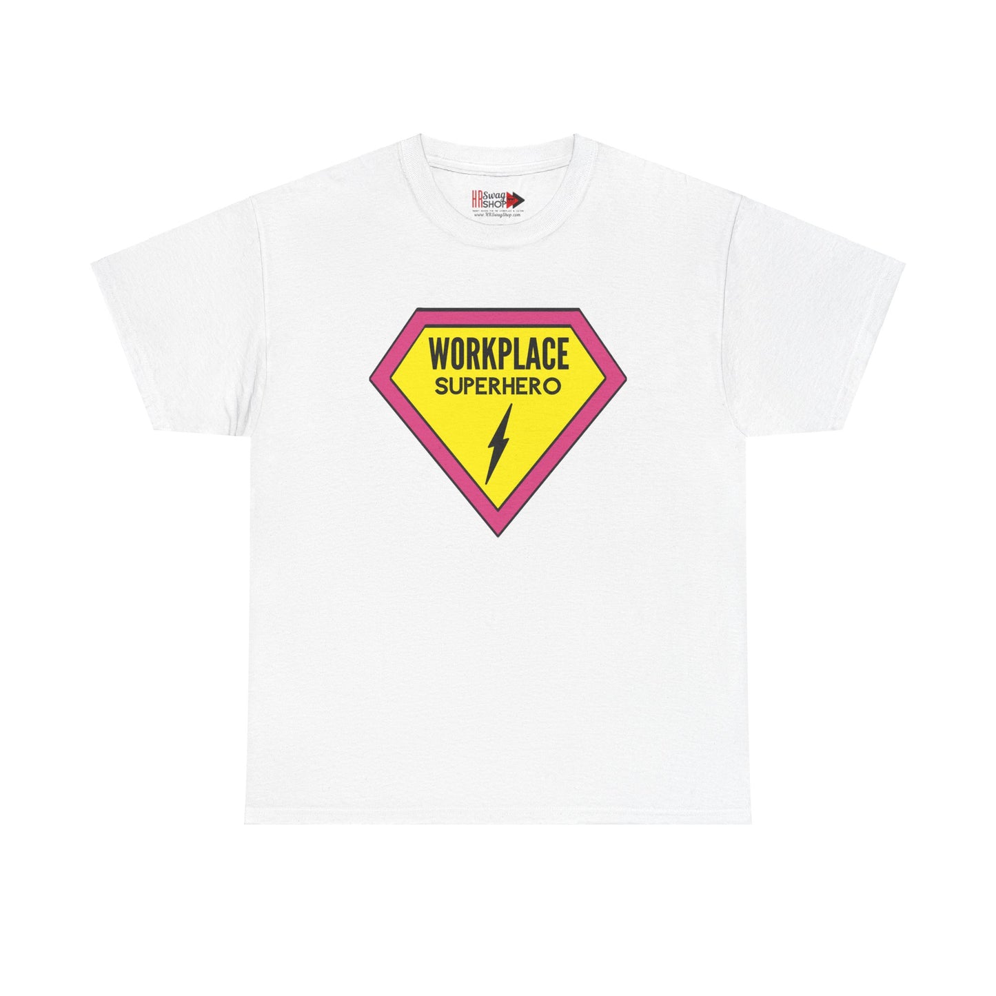 "Workplace Superhero Pink" Unisex Heavy Cotton Tee