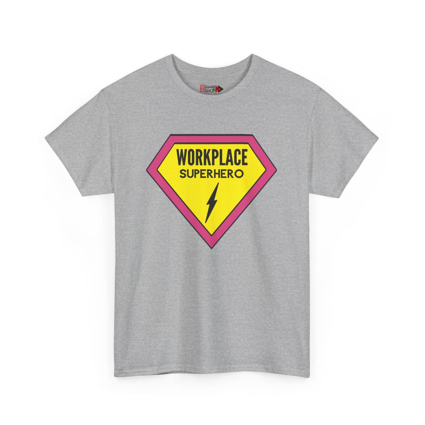"Workplace Superhero Pink" Unisex Heavy Cotton Tee