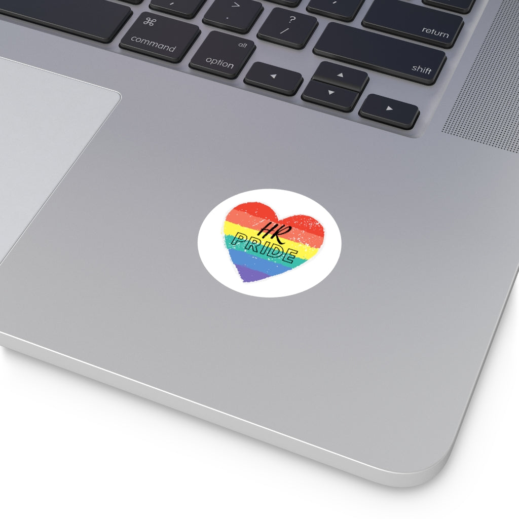 "HR Pride" Round Vinyl Stickers