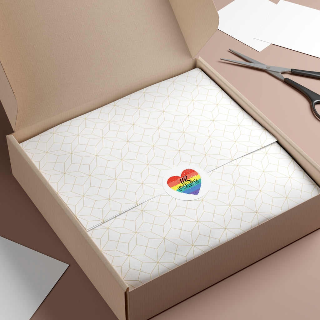 "HR Pride" Round Vinyl Stickers