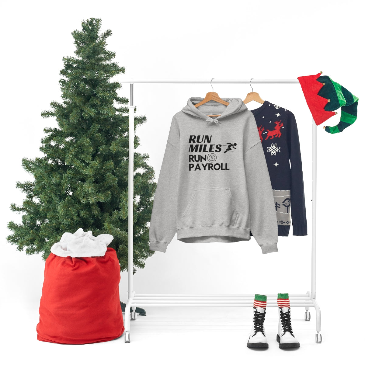 "Run Miles, Run Payroll" Unisex Hooded Sweatshirt