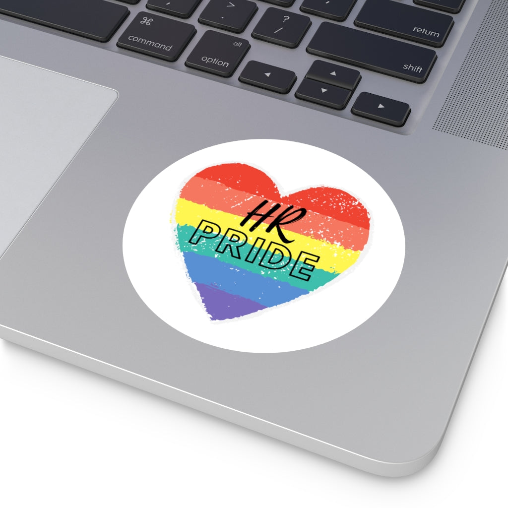 "HR Pride" Round Vinyl Stickers