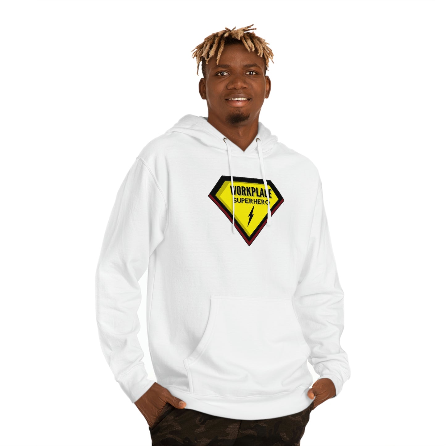 "Workplace Superhero" Unisex Hooded Sweatshirt