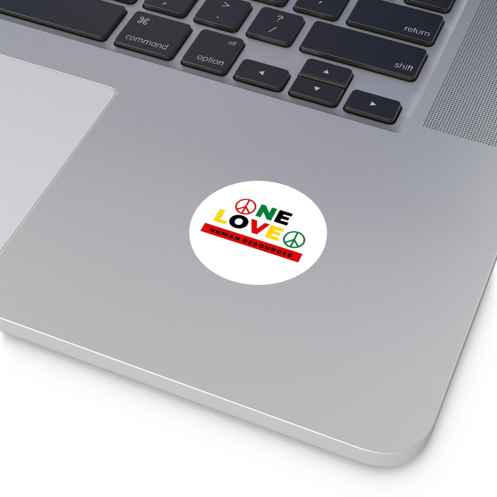 "One HR Love" Round Vinyl Stickers
