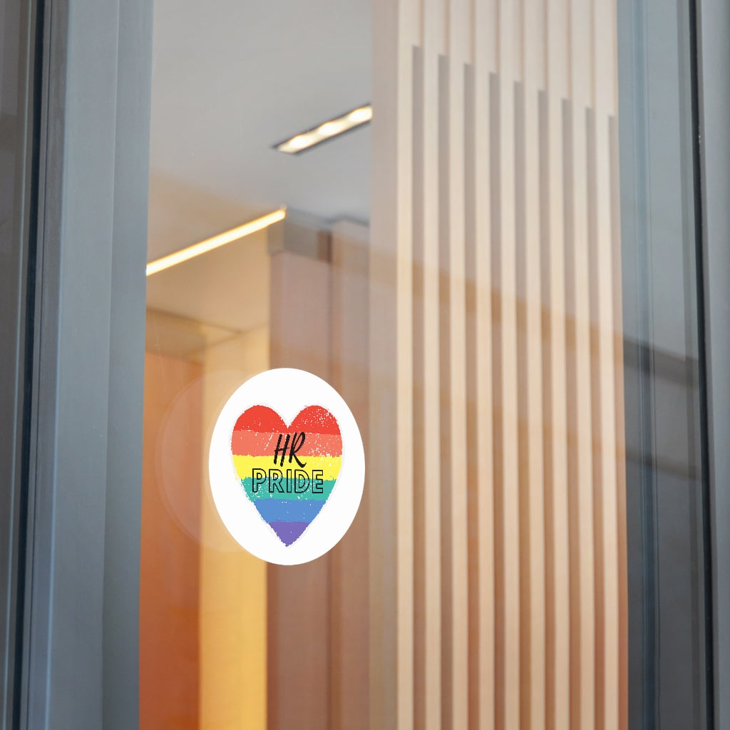 "HR Pride" Round Vinyl Stickers