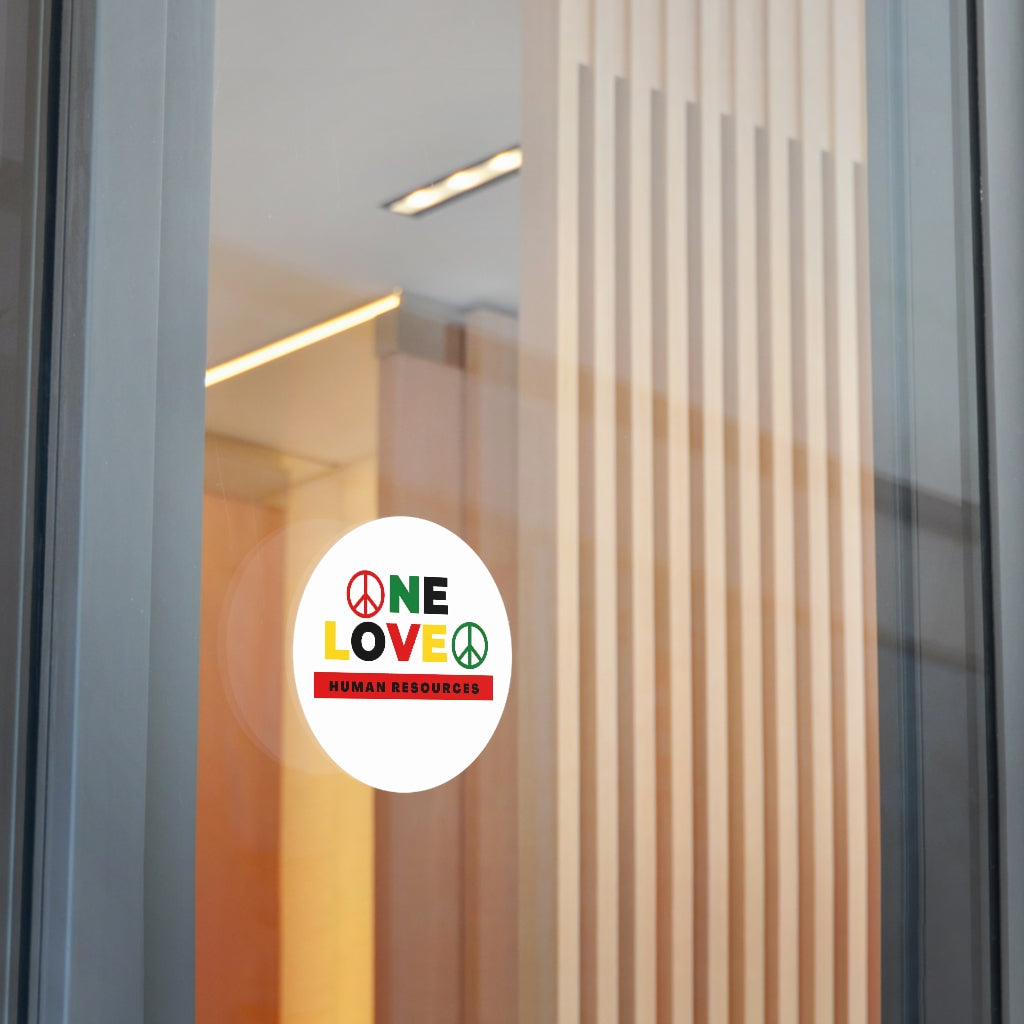 "One HR Love" Round Vinyl Stickers
