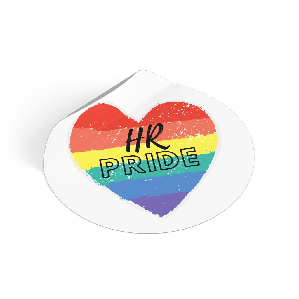 "HR Pride" Round Vinyl Stickers