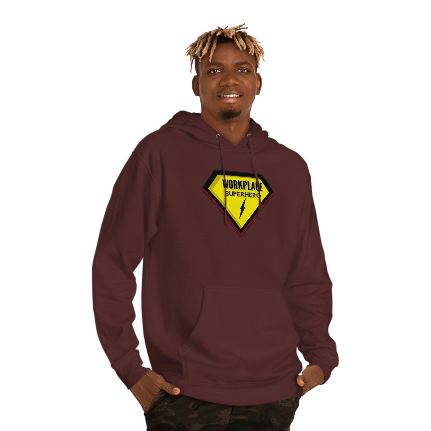 "Workplace Superhero" Unisex Hooded Sweatshirt