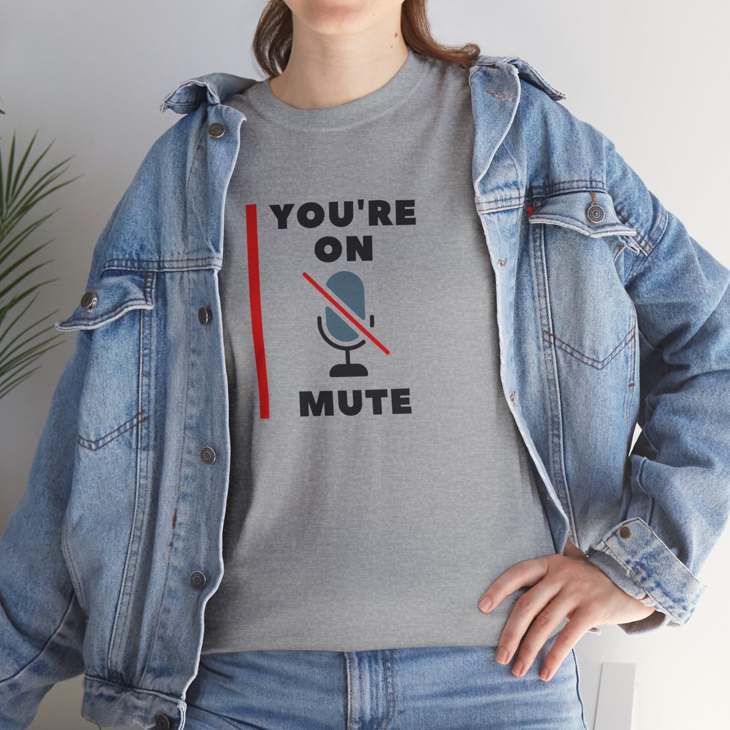 "On Mute" Unisex Heavy Cotton Tee