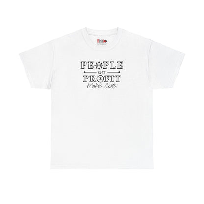 "People Over Profit" Unisex Heavy Cotton Tee