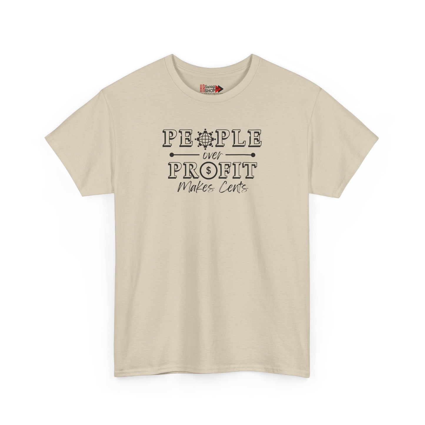 "People Over Profit" Unisex Heavy Cotton Tee