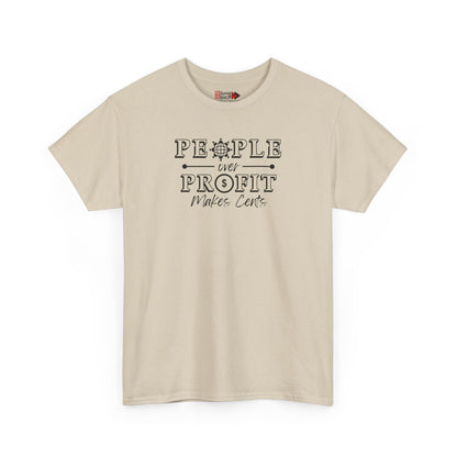 "People Over Profit" Unisex Heavy Cotton Tee