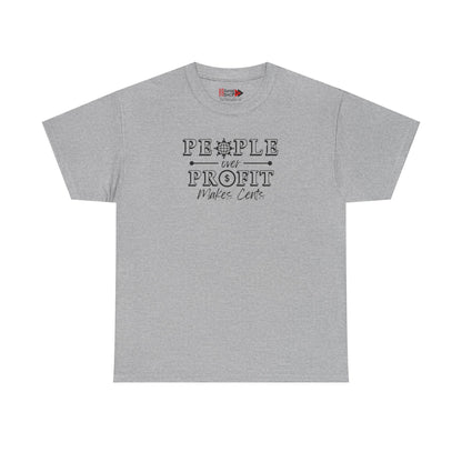 "People Over Profit" Unisex Heavy Cotton Tee