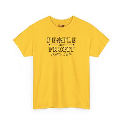 "People Over Profit" Unisex Heavy Cotton Tee