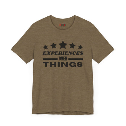 "Experiences Over Things" Unisex Jersey SS Tee