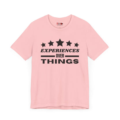 "Experiences Over Things" Unisex Jersey SS Tee