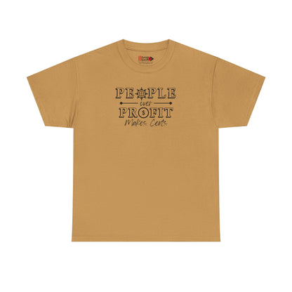 "People Over Profit" Unisex Heavy Cotton Tee