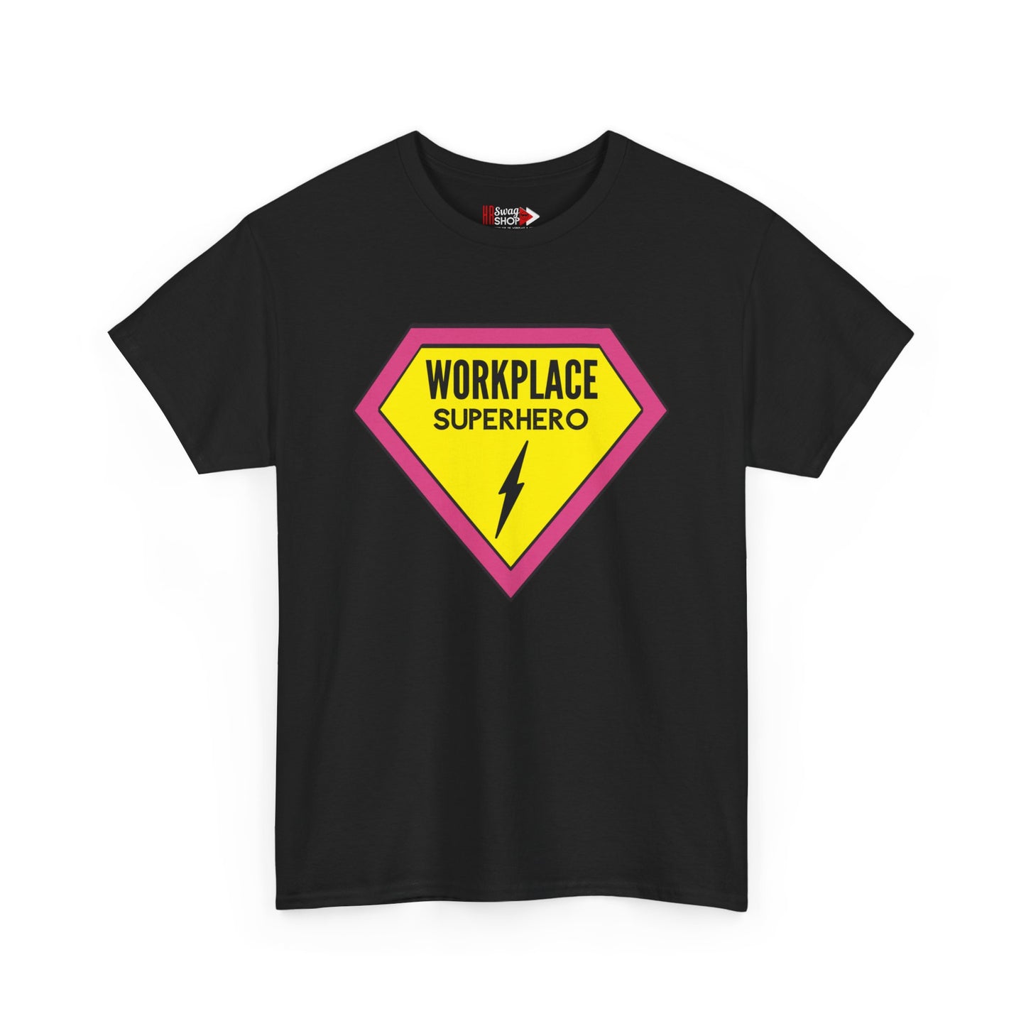 "Workplace Superhero Pink" Unisex Heavy Cotton Tee