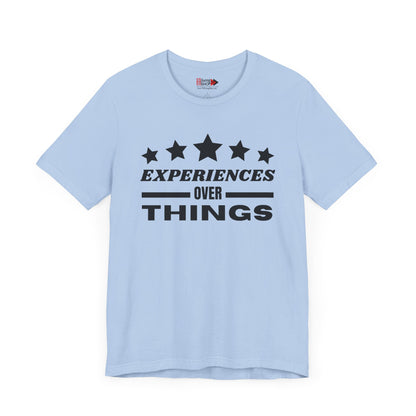 "Experiences Over Things" Unisex Jersey SS Tee