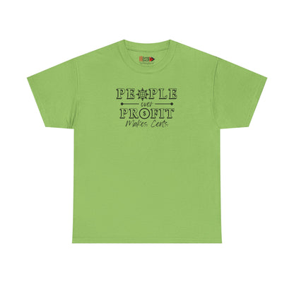 "People Over Profit" Unisex Heavy Cotton Tee