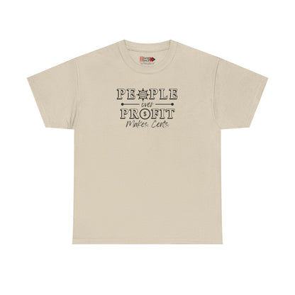 "People Over Profit" Unisex Heavy Cotton Tee
