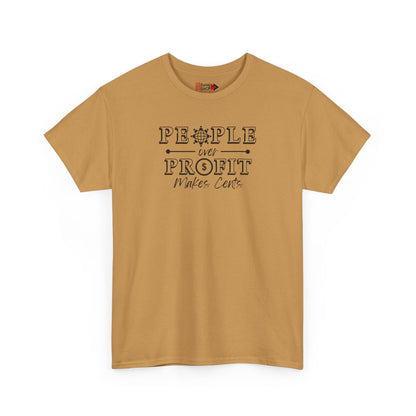 "People Over Profit" Unisex Heavy Cotton Tee