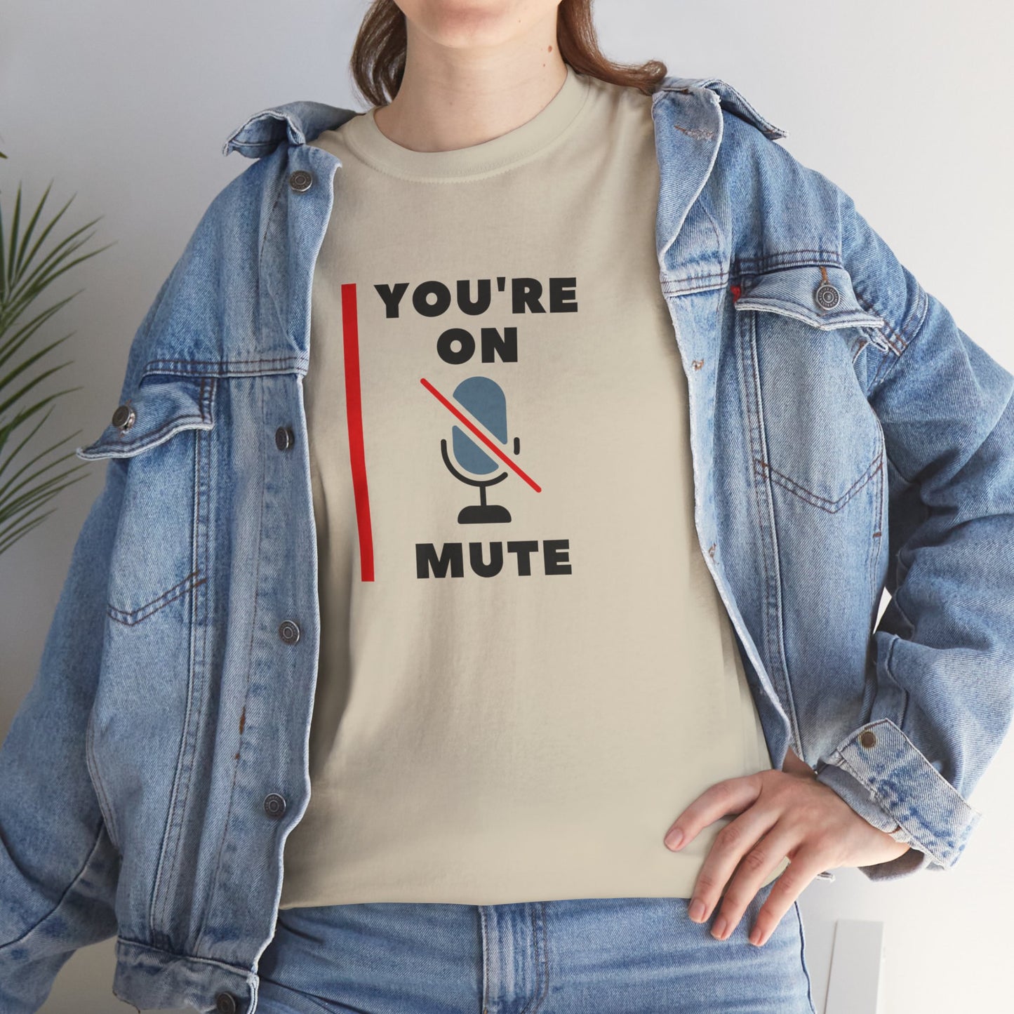 "On Mute" Unisex Heavy Cotton Tee