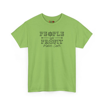 "People Over Profit" Unisex Heavy Cotton Tee