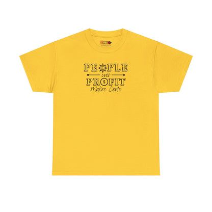 "People Over Profit" Unisex Heavy Cotton Tee