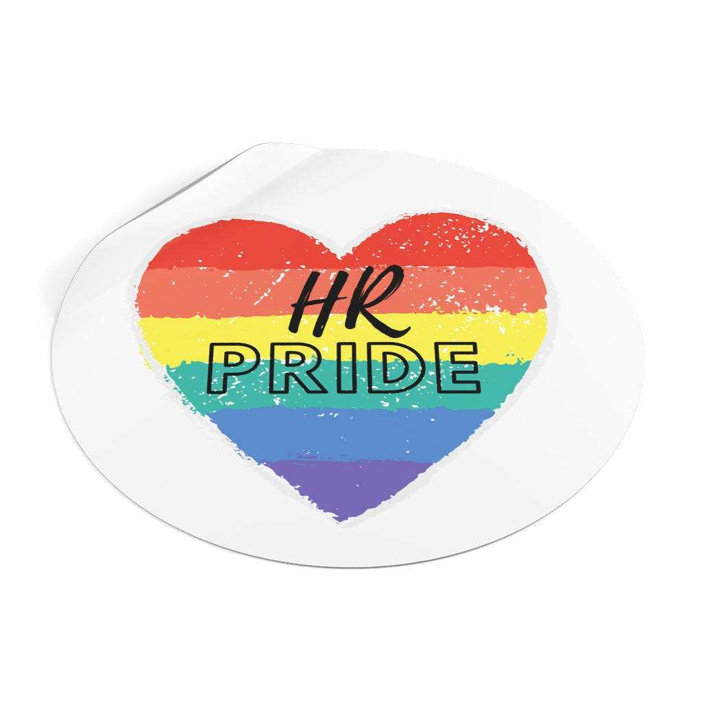 "HR Pride" Round Vinyl Stickers