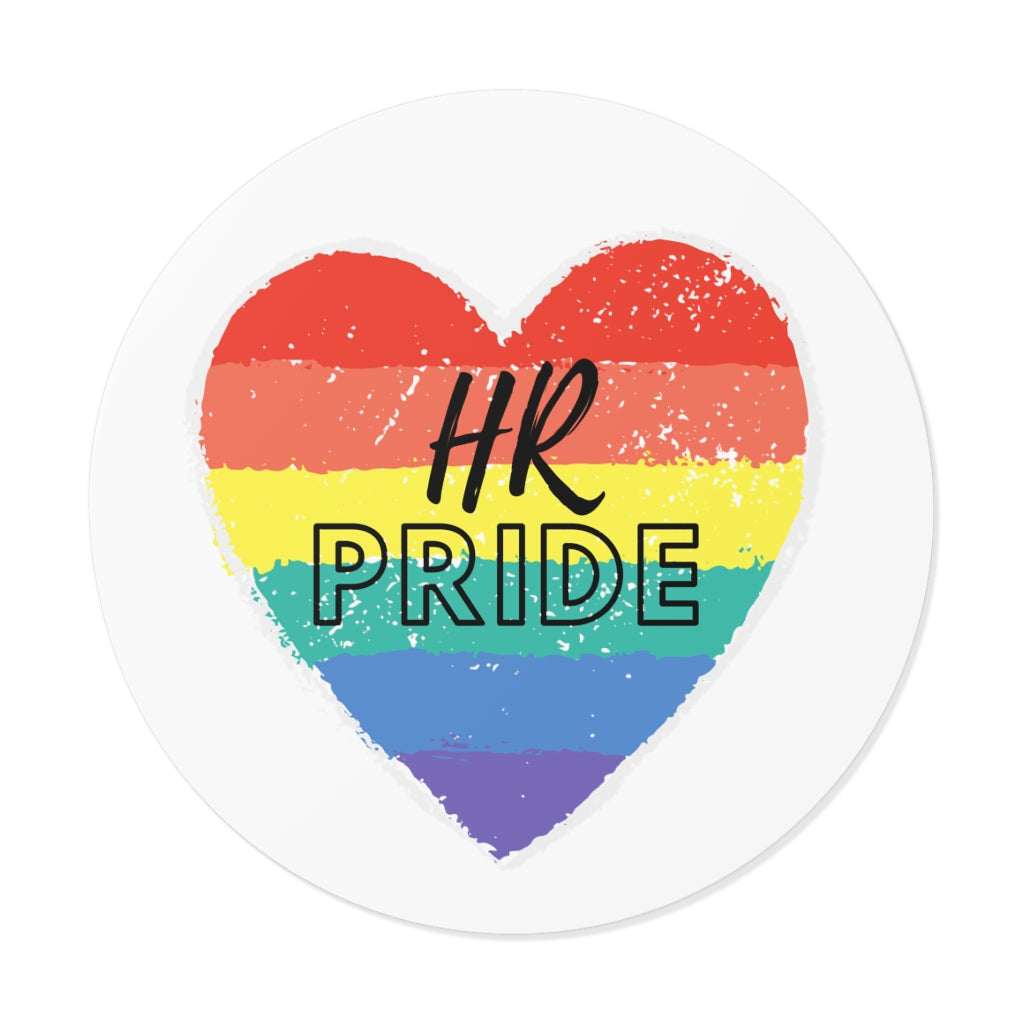 "HR Pride" Round Vinyl Stickers